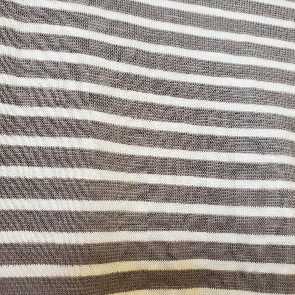 Toad&co Womens Gray/white striped tunic top. 3/4 length sleeves. Oversized. Size - Picture 5 of 6